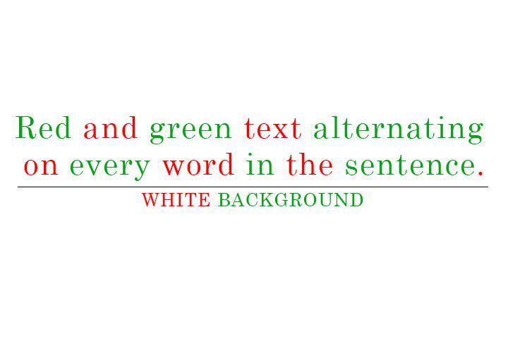 bad example white bg red green fg